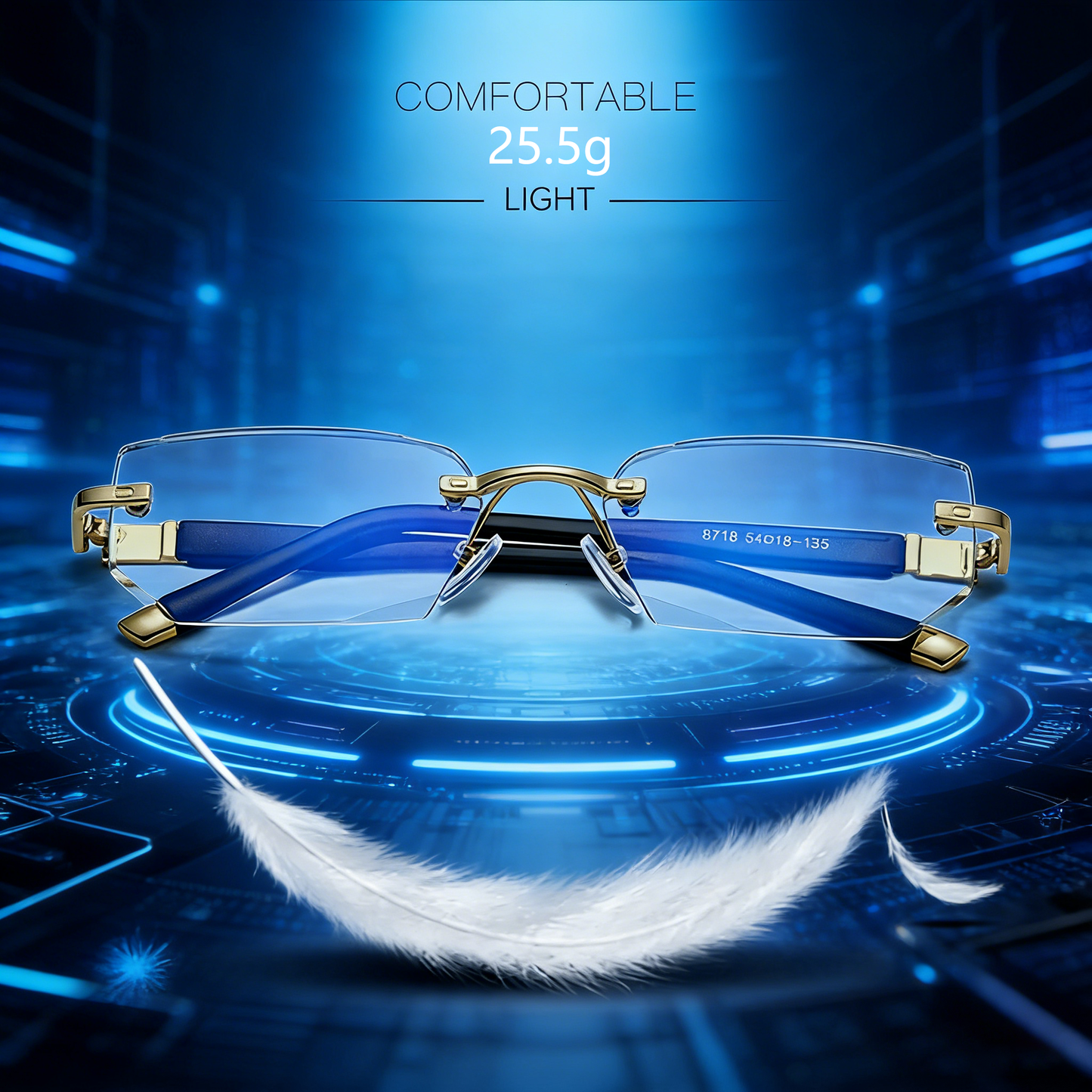 Sapphire Smart Adaptive Glasses — Crystal Clear Vision Near & Far, Anti-Blue Light