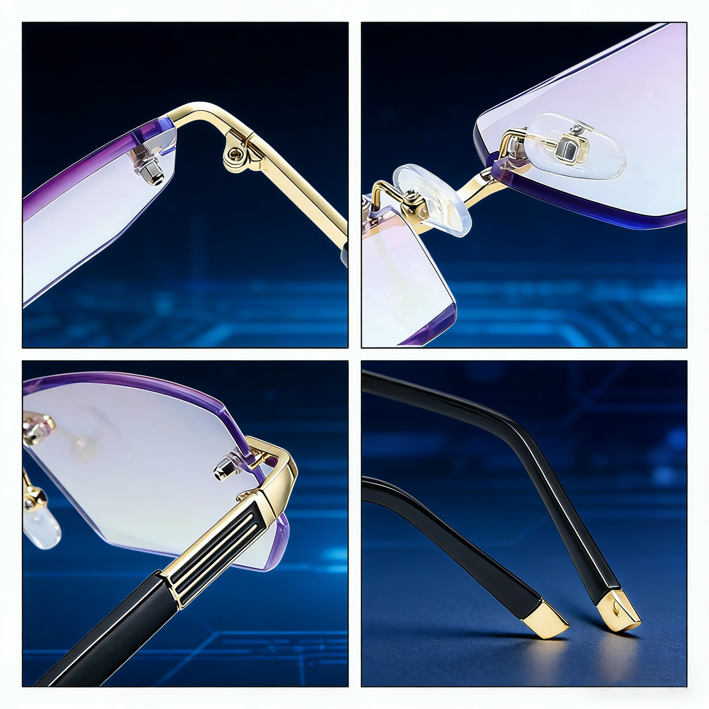 Sapphire Smart Adaptive Brille – Kristallklare Sicht in der Nähe und in der Ferne, Blaulichtfilter